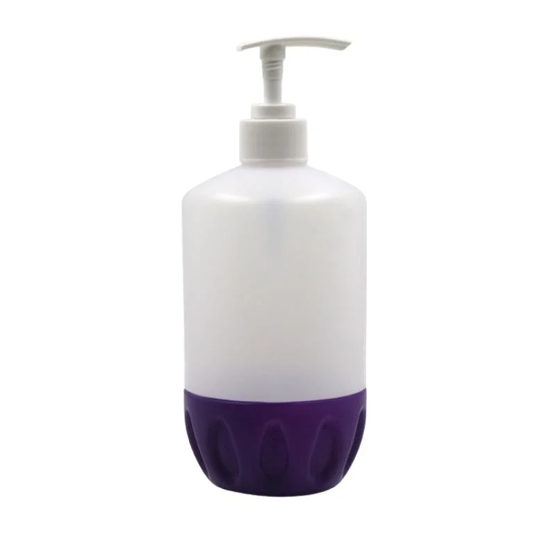 500ml Bouteilles vides en plastique PET rondes entières pour cosmétiques Mini lotion Gel douche Squeeze Hand Sanitizer Bouteilles de shampoing vides blanches.