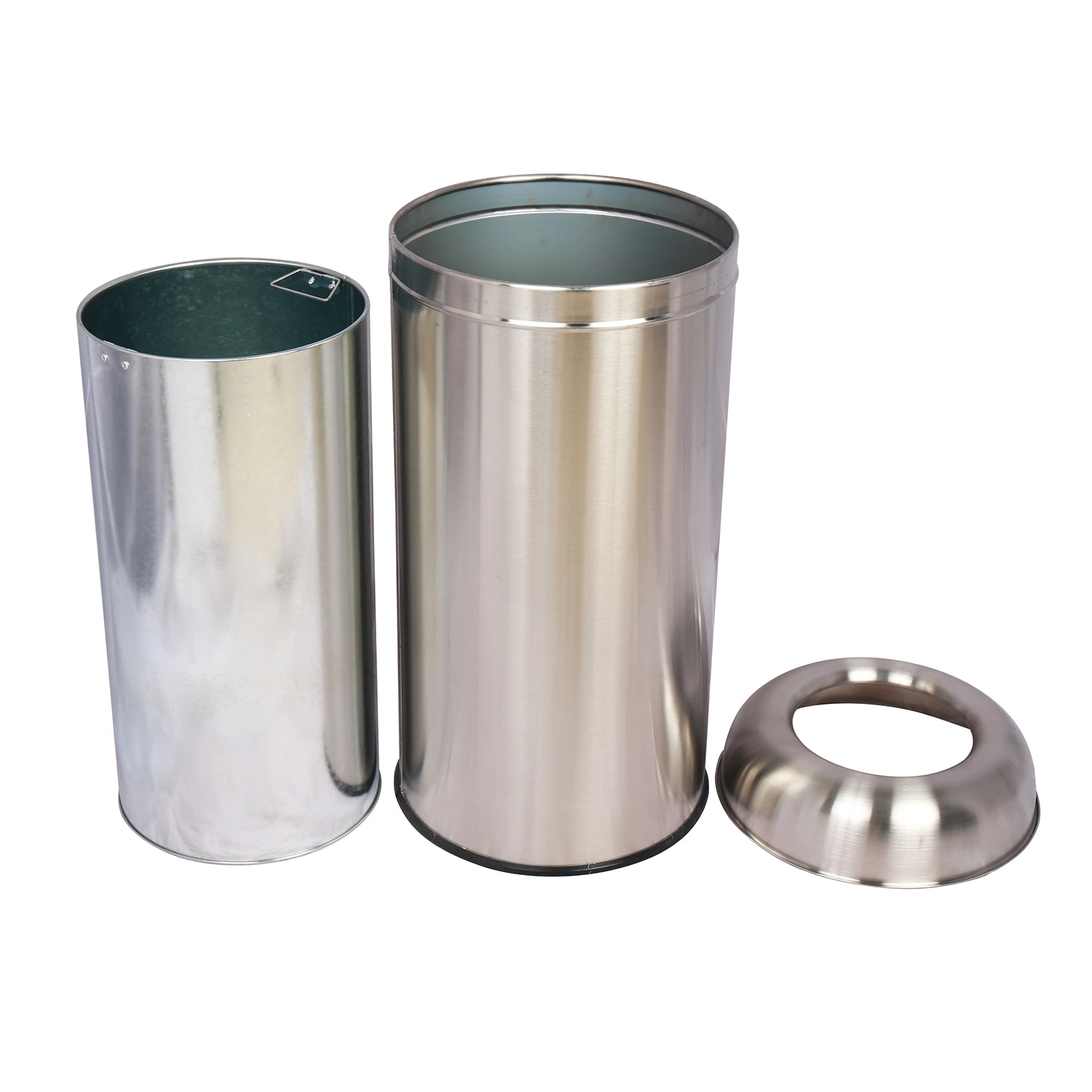 Ground Stainless Steel Round Garbage Bins (YH-94K)