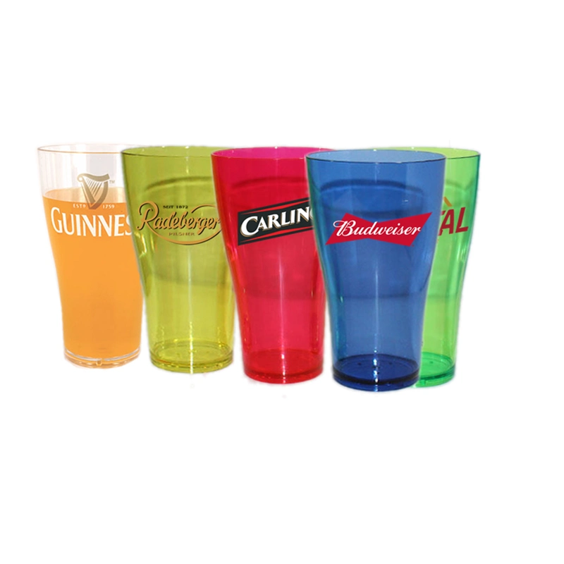 Manufacturer 570ml Plastic Tulip Pint Tumbler 19oz Pilsner Glasses