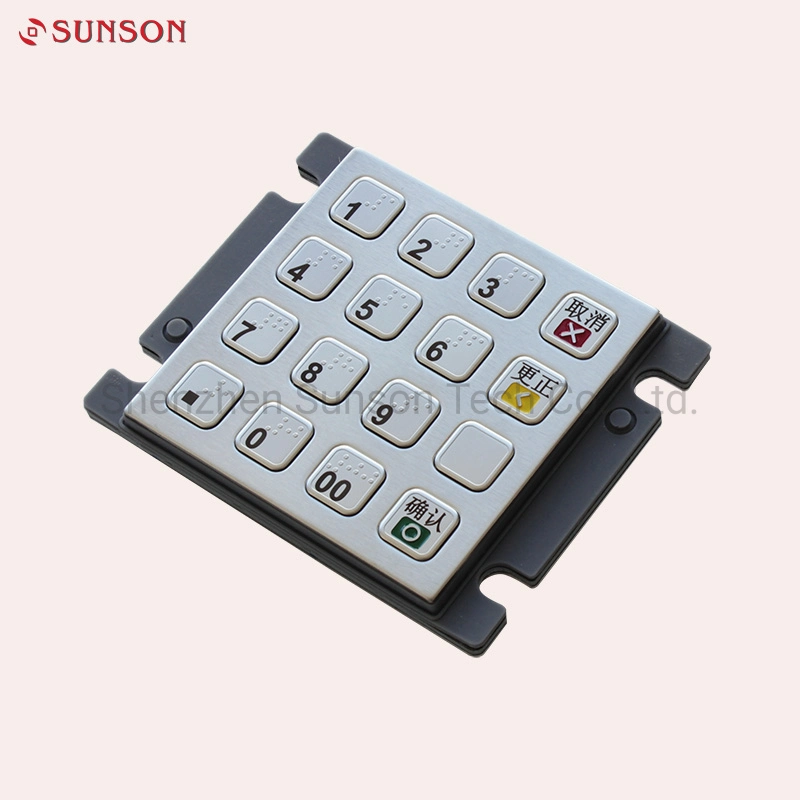 Vandal Resistance Ik08 Encrypting Pin Pad with 16 Metal Keys