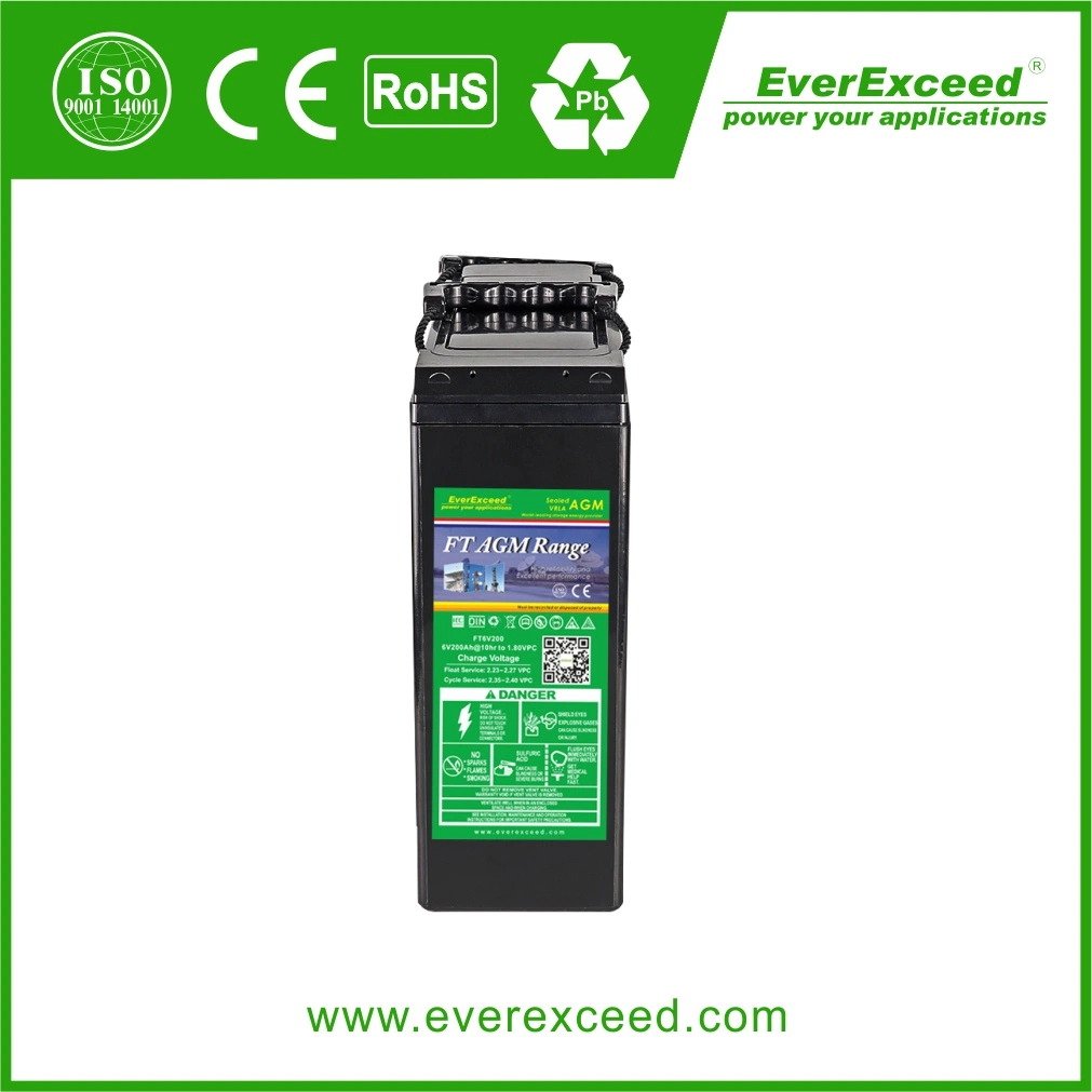 Everexceed 12V 55ah/80ah/100ah/150ah/180ah/200ah Vorder-Zugriff-Terminal-Dünne Gel-Batterie Telekommunikation-Station/Solar-System/Haus-Energie-Bank/Communication-Equipments/CS