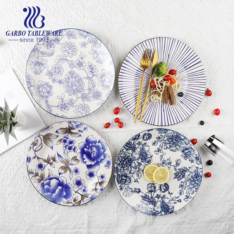 10.5 Inch Dinner Plate for Food Serving Hot Selling Decor Glazed Dinner Plate Tableware Stoneware Round Shape Food Serving Dish