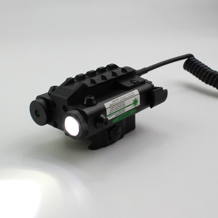 New Compact Square Design Tactical Es-Fx103-LG LED Flashlight Attached with Green Laser Sight