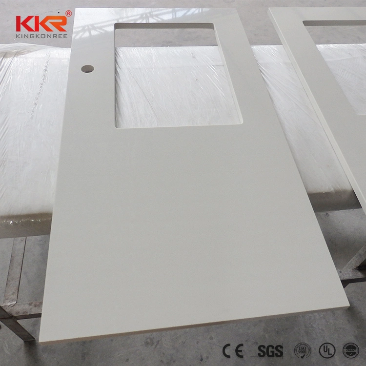 Kingkonree Solid Surface Resin Stone Customized Bathroom Vanity Top