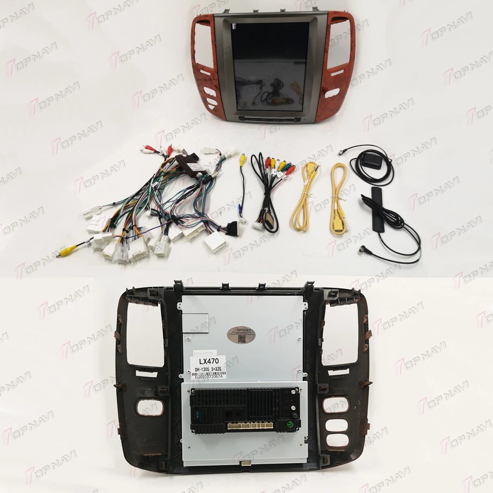 12.1 po pour voiture multimédia avec système de navigation GPS automatique Lexus Lx470 2002-2007 Lecteur de DVD