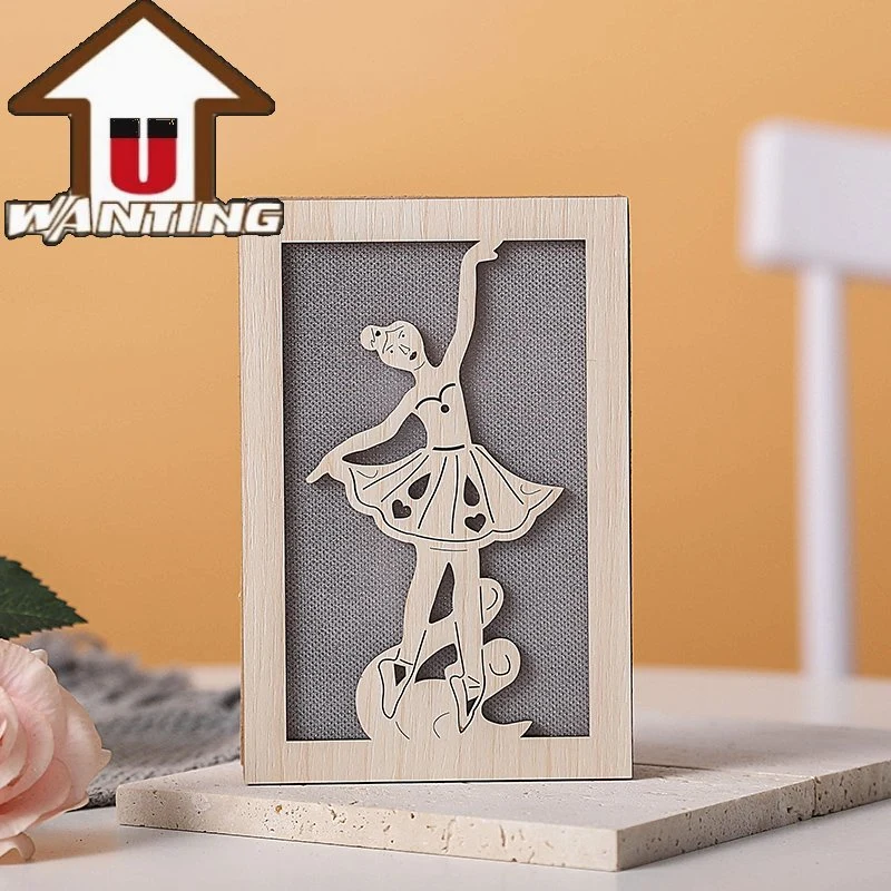 High quality/High cost performance  Embossed Lamp Wooden Craft Ballet Pattern Home Decor Wedding Decoration