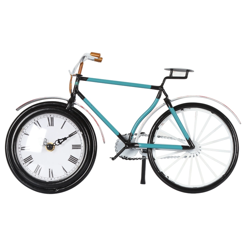 Bicycle Clock Iron Table Clock Bicycle Table Clocks Hot Selling Custom Design Decorative Metal Bike Desktop Clock, Bicycle Vintage Design Antique