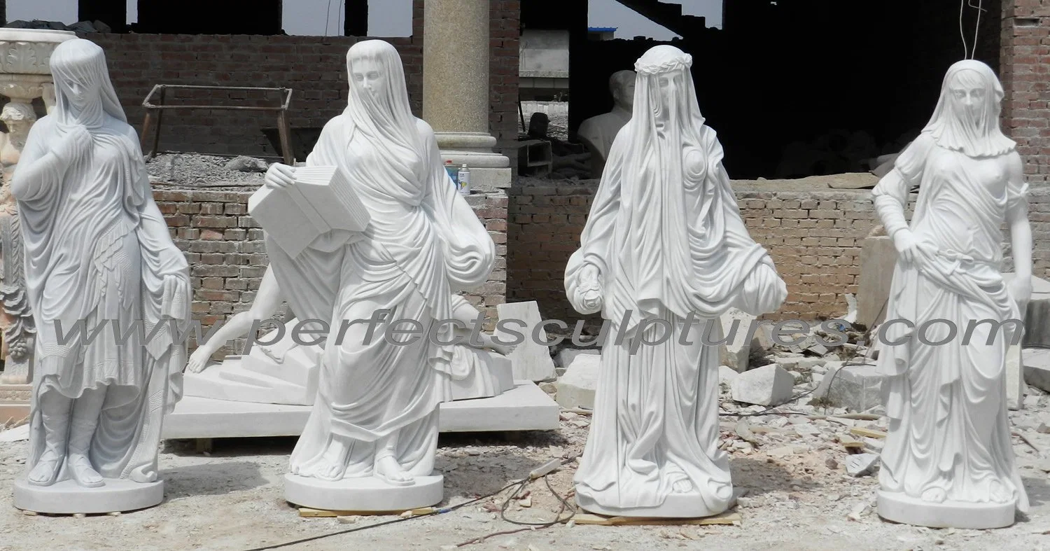 Antique fin de vie taille sculpté à la main grec quatre saisons Dieu Sculptures de jardin (SY-X1904)