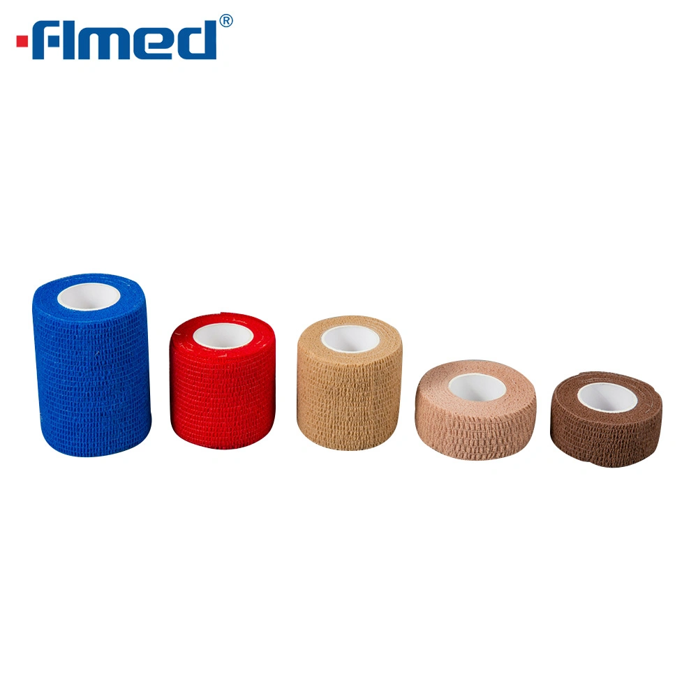 Non Woven Elastic Cohesive Bandage Huamn or Animals Use Printed Custom Self-Adhesive Bandage