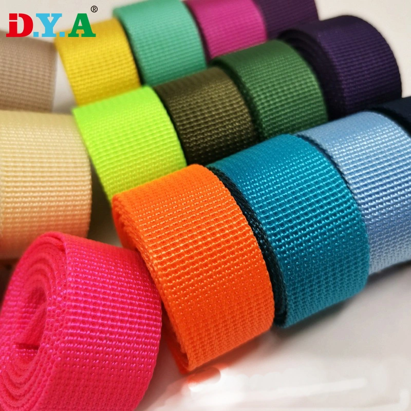 Stock Colored 2cm 2.5cm 3.2cm 3.8cm 5cm PP Woven Belt Bag Strap Webbing for Back Pack