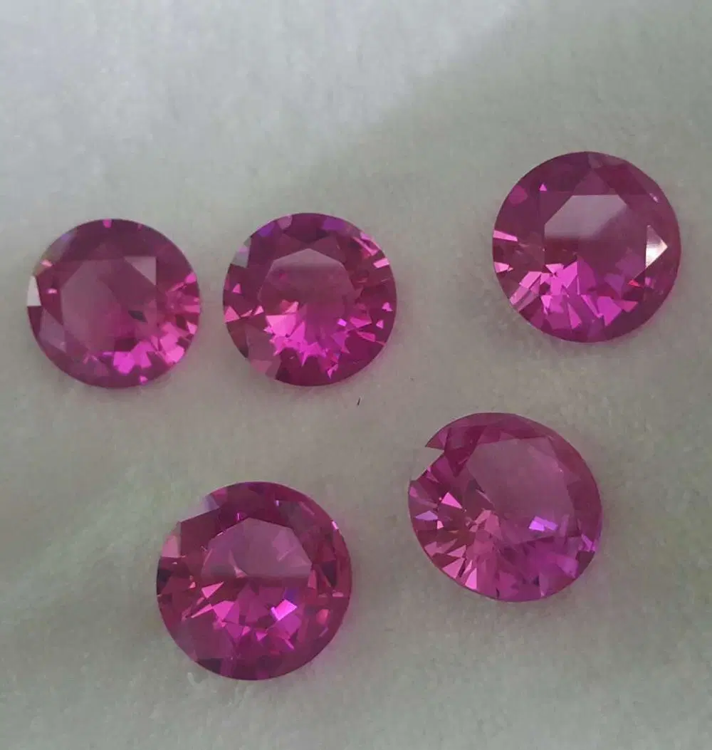 Factory Price 1.75mm Round Shape Ruby 3ex Gemstone for Ring