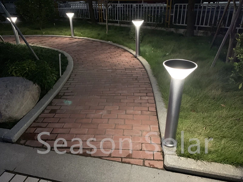 Energiesparende LED-Lampe Aluminium IP65 Outdoor Rasen LED Solar Gartenbeleuchtung mit warmweißer LED-Leuchte