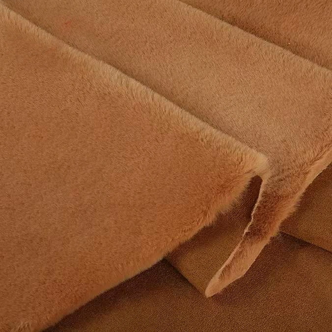 Suede Fabric Bonded Faux Fur for Garment and Shoes