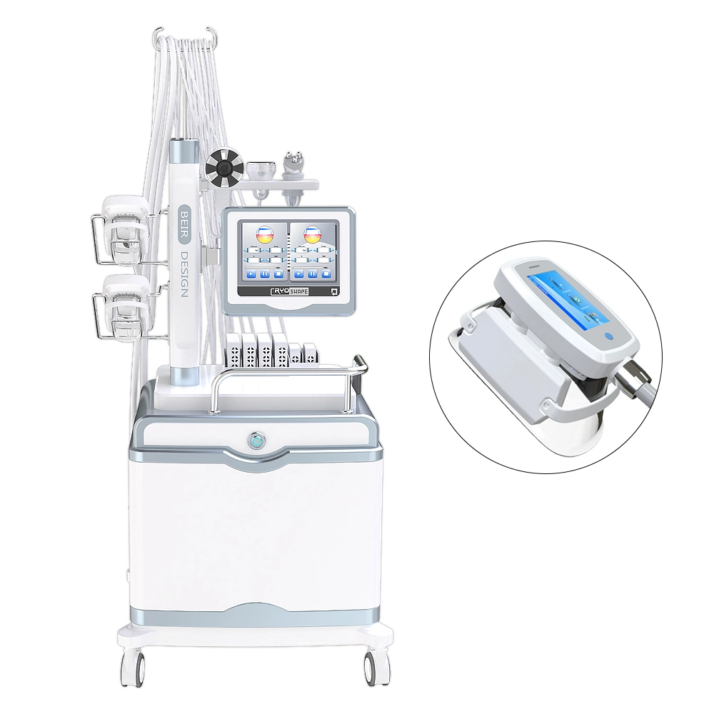 Beir vertical 5 en 1 de RF cavitación terapia de ondas de choque radiales Cryolipolysis/Eswt Fisioterapia/ El tratamiento del dolor de pie de la onda de choque radiales