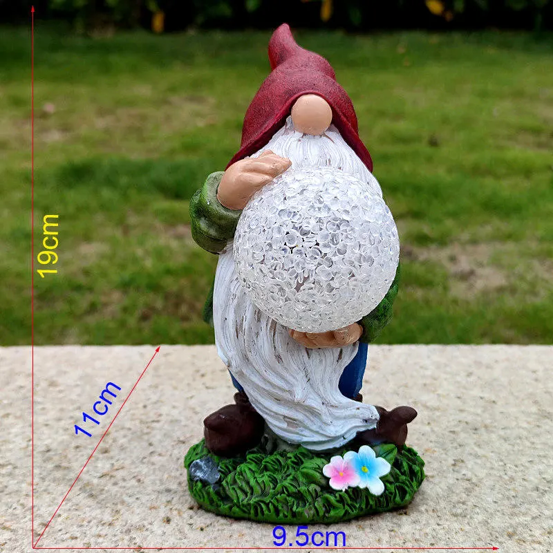 Custom Solar Dwarf Dwarf Elf Millet Glass Ball Lamp Resin Crafts