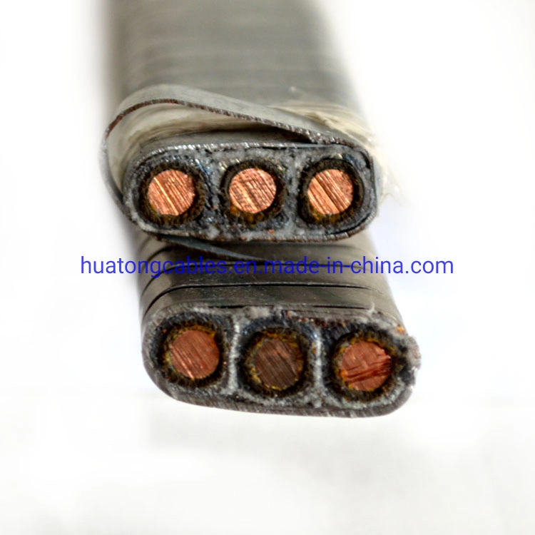 High Performance Esp Cable 3 Core Solid Copper Conductor Epr Insulation Lead Sheathed Submersible Oil Pump Esp&#160; Cable