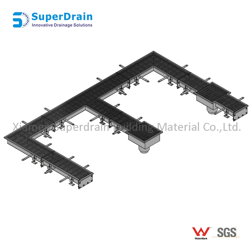 China SUS Water Strainer Grate Cover Trench Drainage System for Central Kitchen