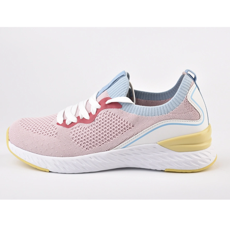 OEM Textile Sports Shoes Breathable Athletic Sports Sneakers Custom Fashion Women Running Shoes