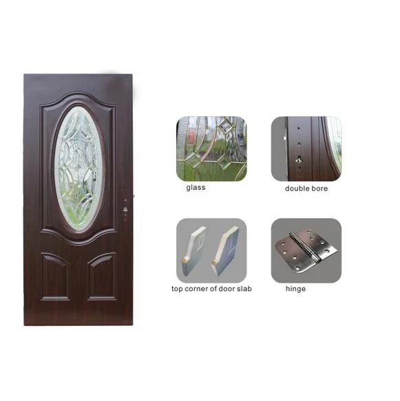 China Suppliers Modern Fire Rated Industrial Fiberglass Door Skin Windows and Doors Arched Entry Doors Front Doors Sliding Door Wood Grain Fiberglass Door