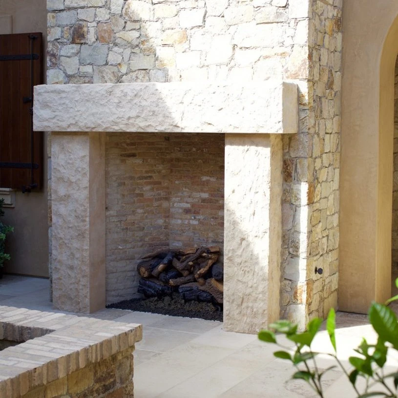 Travertine Roman Column Legs Italian Tuscan Carving Fireplace