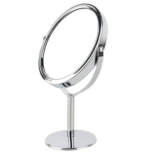 360 Degree Rotating Two-Sided 1X/2X Magnification Metal Frame Makeup Mirror