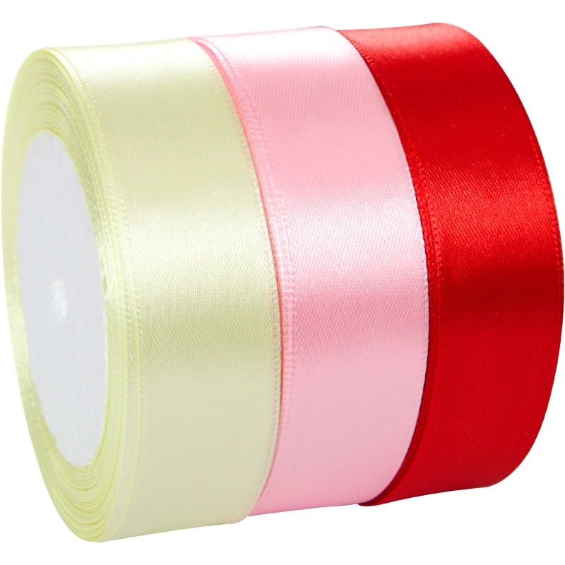 Ruban en polyester satiné de 1 pouce 3 mm 10 mm 20 mm