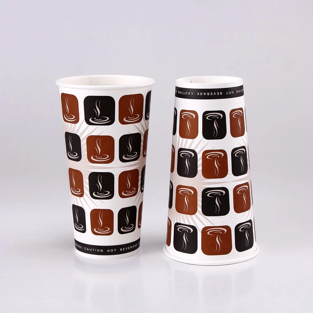 Disposable Tea Coffee Drinking Water Kraft Paper Cup with Bowl Set Price