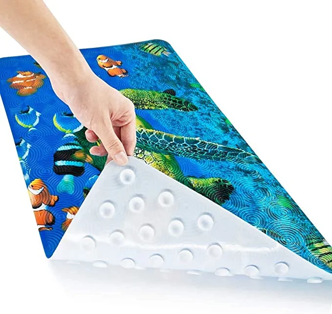 New Design Non Slip Floor Shower Mat Suction Cups PVC Foot Bath Mat