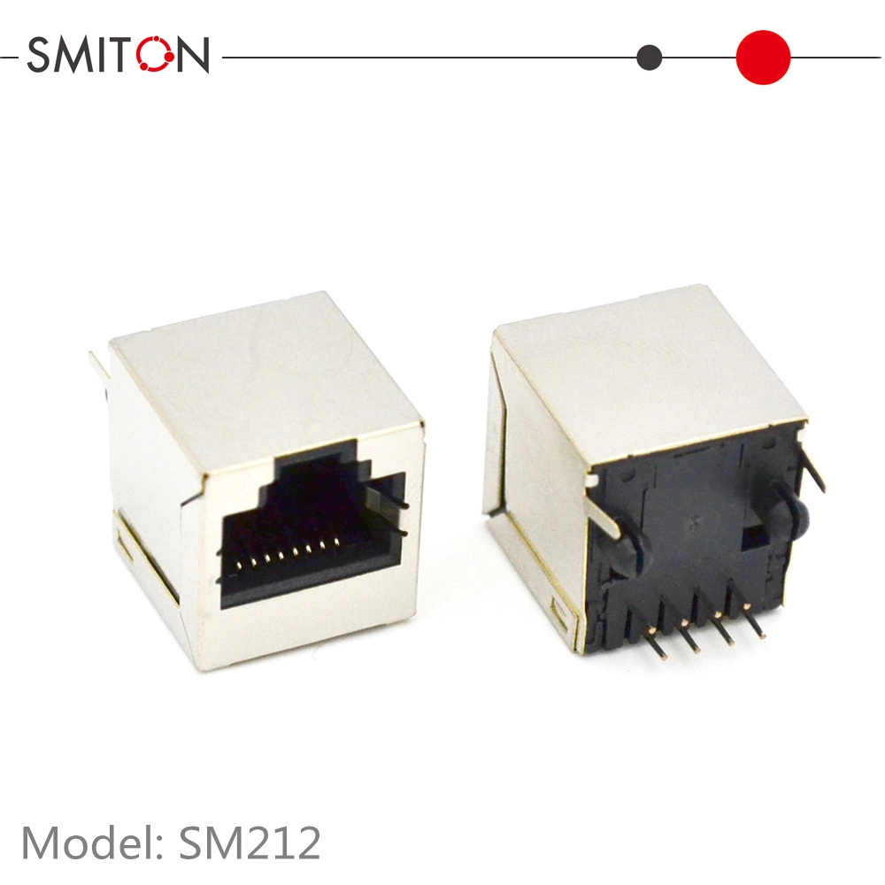 Straight Angled 8p8c RJ45 PCB Jack Connector