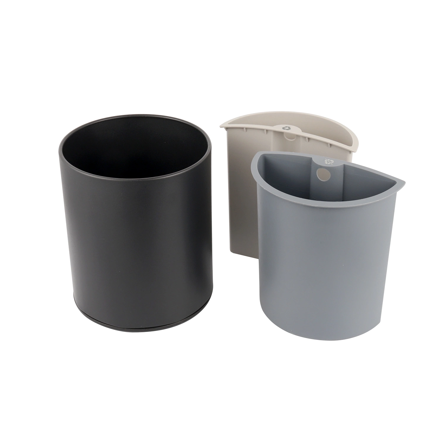 Double Layer Twin Trash Can with 2 Inner Bin 5L+5L