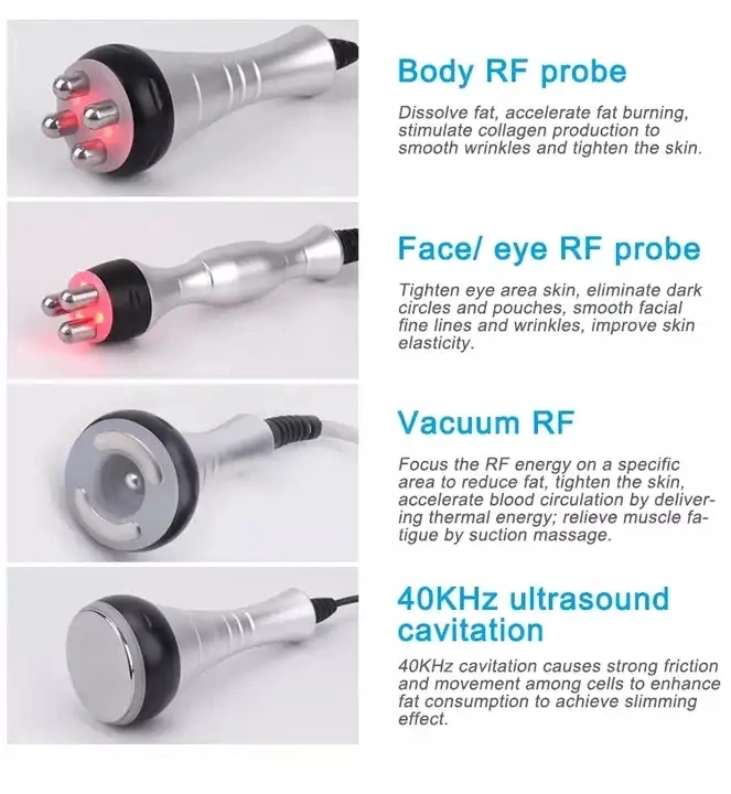 Электрические потери веса Красота Слепка тела Слимминг RF 4-в-1 вакуум Система кавитации