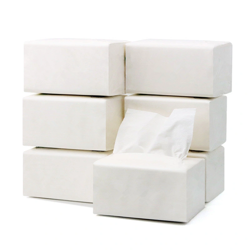 Custom Logo Brand Soft Tissue Cleaner Facial Tissue Box Plastic Packing Virgin Wood Pulp Paper Facial Tissue Wholesale/Supplier 2/3/4ply