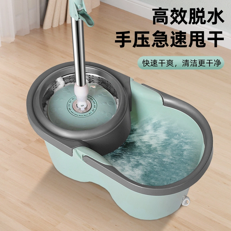 Dual Drive Rotary Free Hand Wash Bucket Hand Press Mop Set