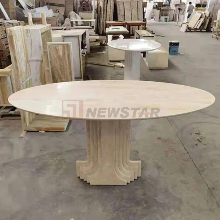 Wholesale/Supplier Nature Stone Furniture Side End Table Indoor Outdoor Limestone Travertine Marble Coffee Dining Table