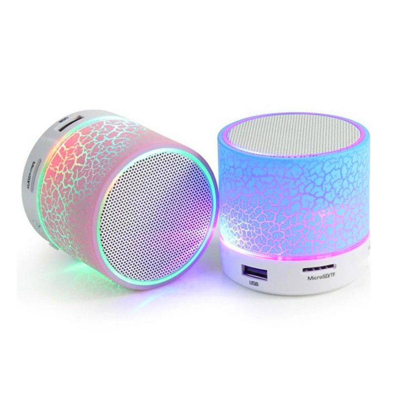 Mini Speaker Portable Wireless Outdoor Bluetooth Speakers with Crack LED
