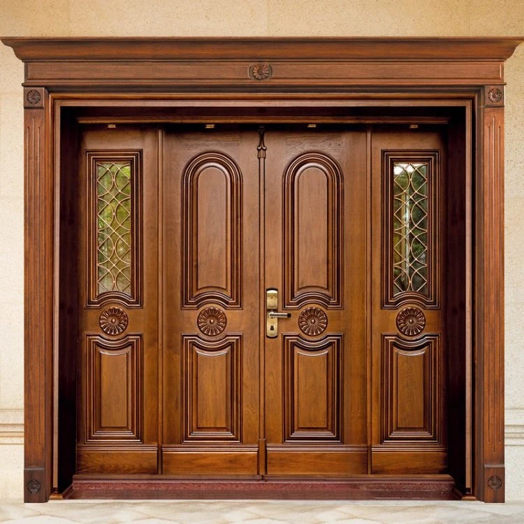 Modern Wood Doors Design Villa Residence Solid Core Wood Entry Door