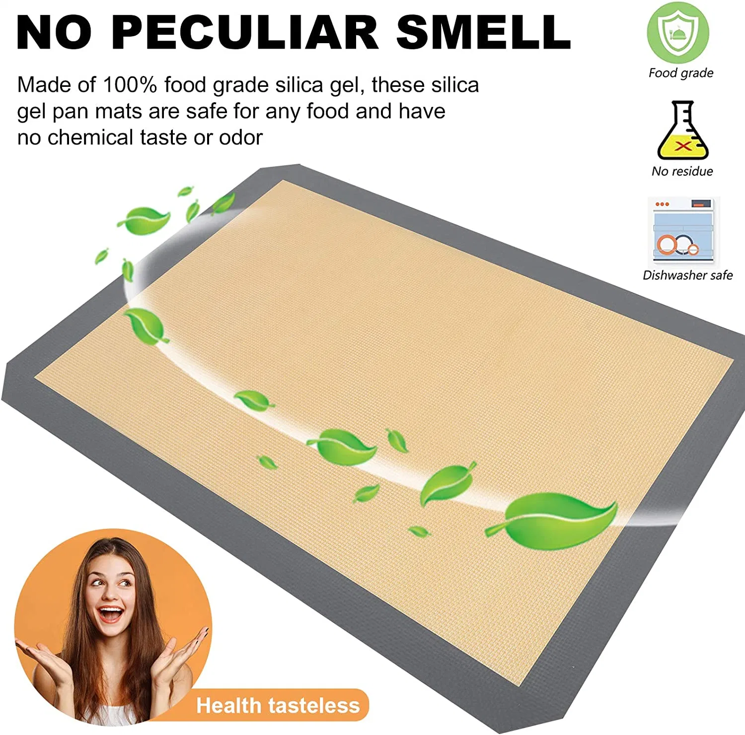 Competitive Price Customized Non Stick Silicone Baking Mat for Pastry Rolling