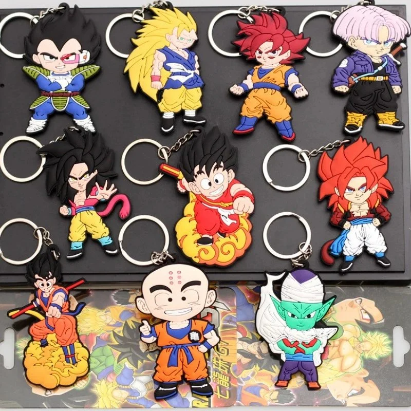 Acryl Logo Sprechende Uhr Leder Buchstabe Weiches Gummi Anime Leder Dragon Ball Factory Preis Custom Silikon Schlüsselanhänger zum Verkauf