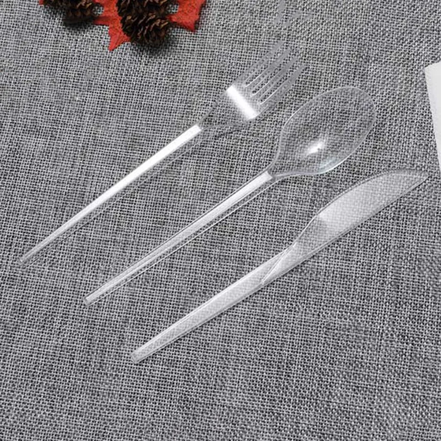 Cheap Restaurant Utensils Plastic Bulk Disposable Plane Cutlery Medium Spoon