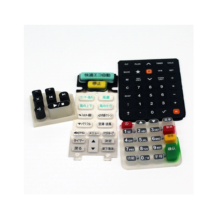 Custom Waterproof Membrane Switch Membrane Panel Conductive Silicone Rubber Keypad Buttons