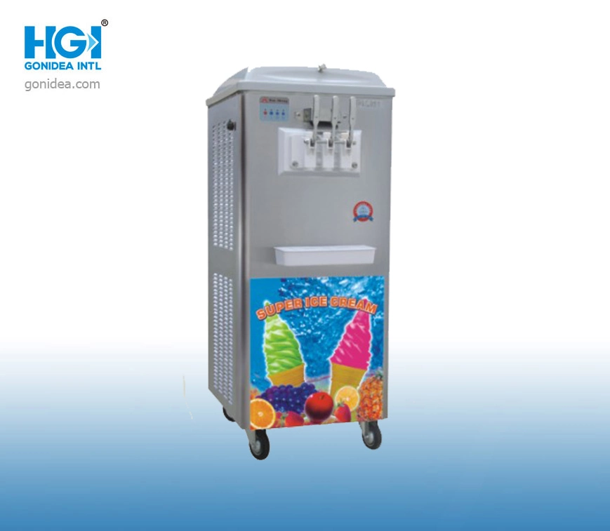 Vertical Three-Flavor Soft Ice Cream Maker Machine Bql920b