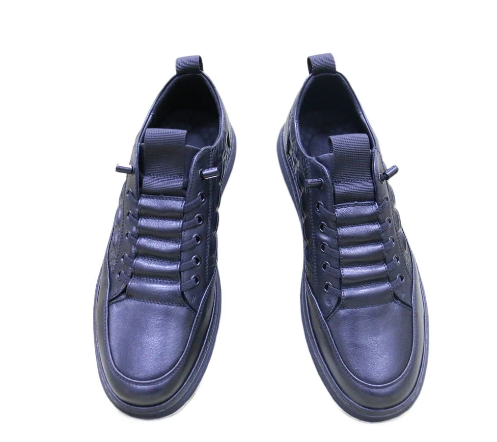 Sapatilhas de Viagem casuais em Couro Design Exterior Lace Sneaker para homem Sapatilhas