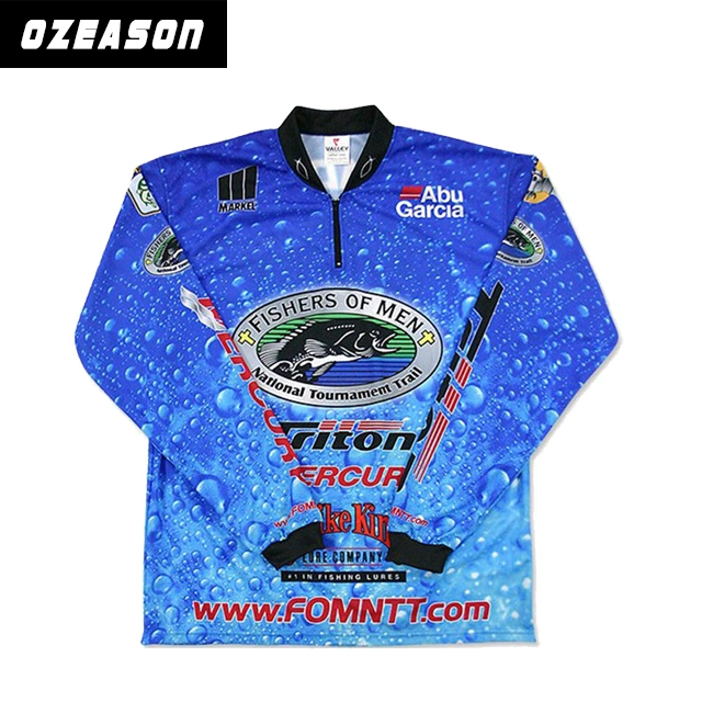 Manufacturers UV Protection Fishing Clothing Custom Sublimation Long Sleeve Fishing Wear