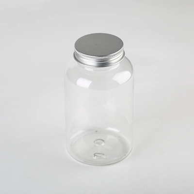 Premiumdm Food Grade Clear Plastic Metal Top Can with Clear or Black Top