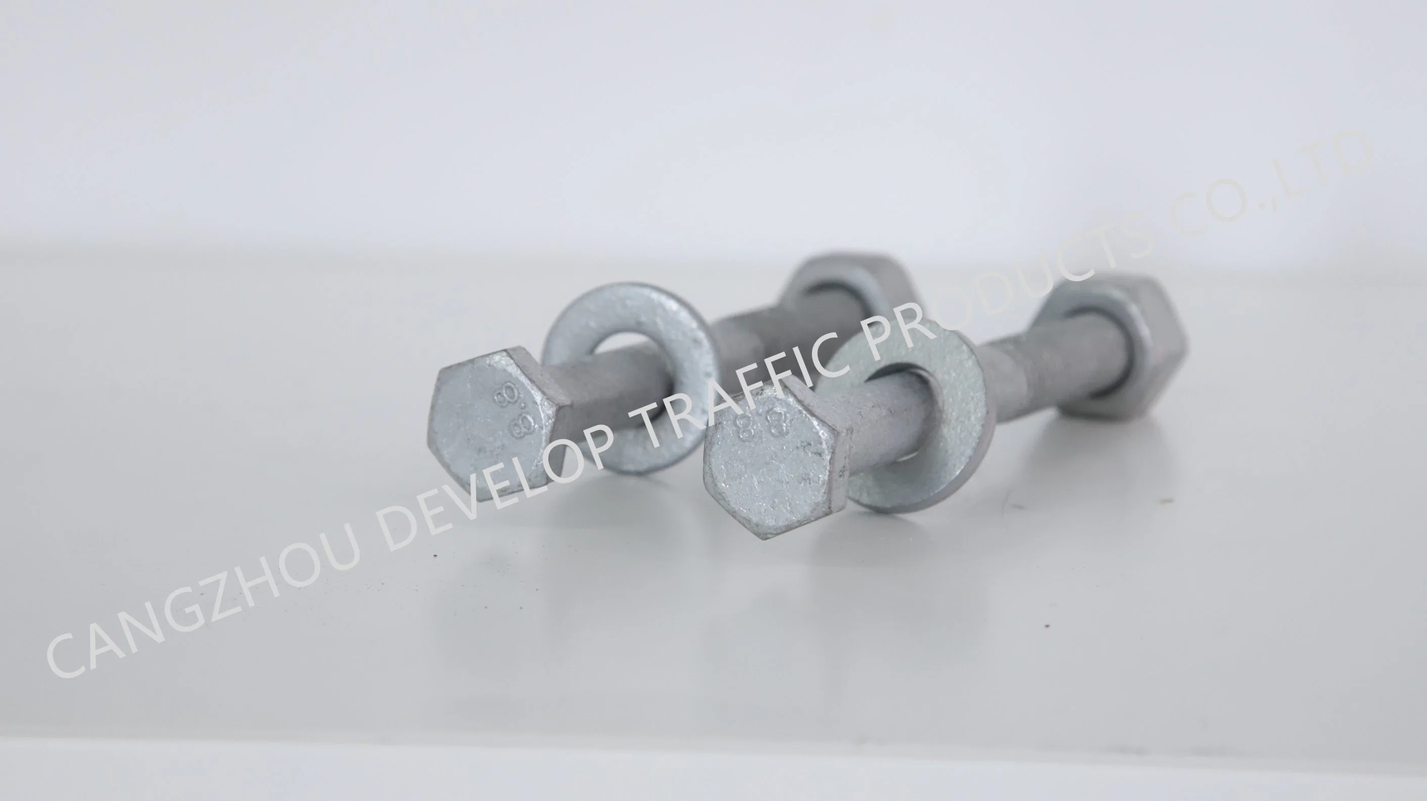 Hot Dipped Galvanized Steel Bolt and Nut for Guardrail Construction