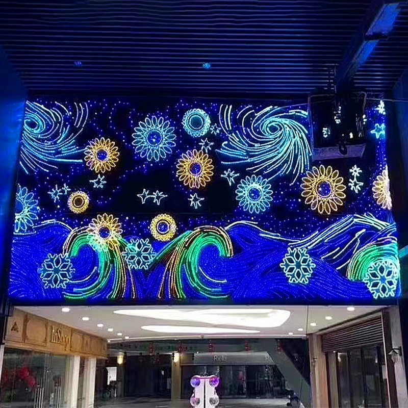 Shopping Mall Hotel Luminous Signs Christmas Day Lights LED Neon Lights with Outdoor Rain-Proof RGB Lighting Painting Decorative Lights
