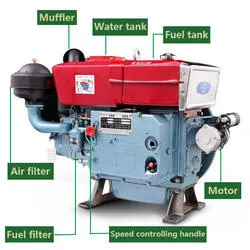 One Cylinder 1105 1115 1125 1130 10HP 20HP 22HP Diesel Engine for Walking Tractor