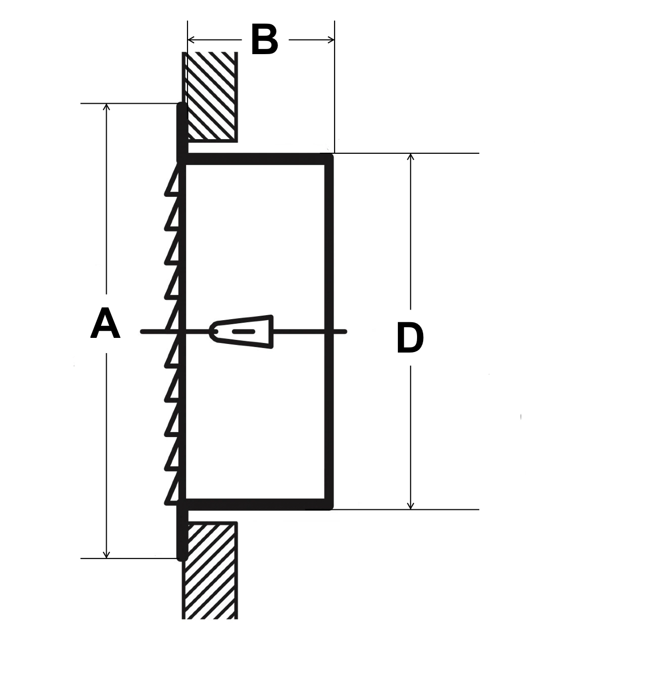 Brass Drain Plug for Rectangular Air Ducts