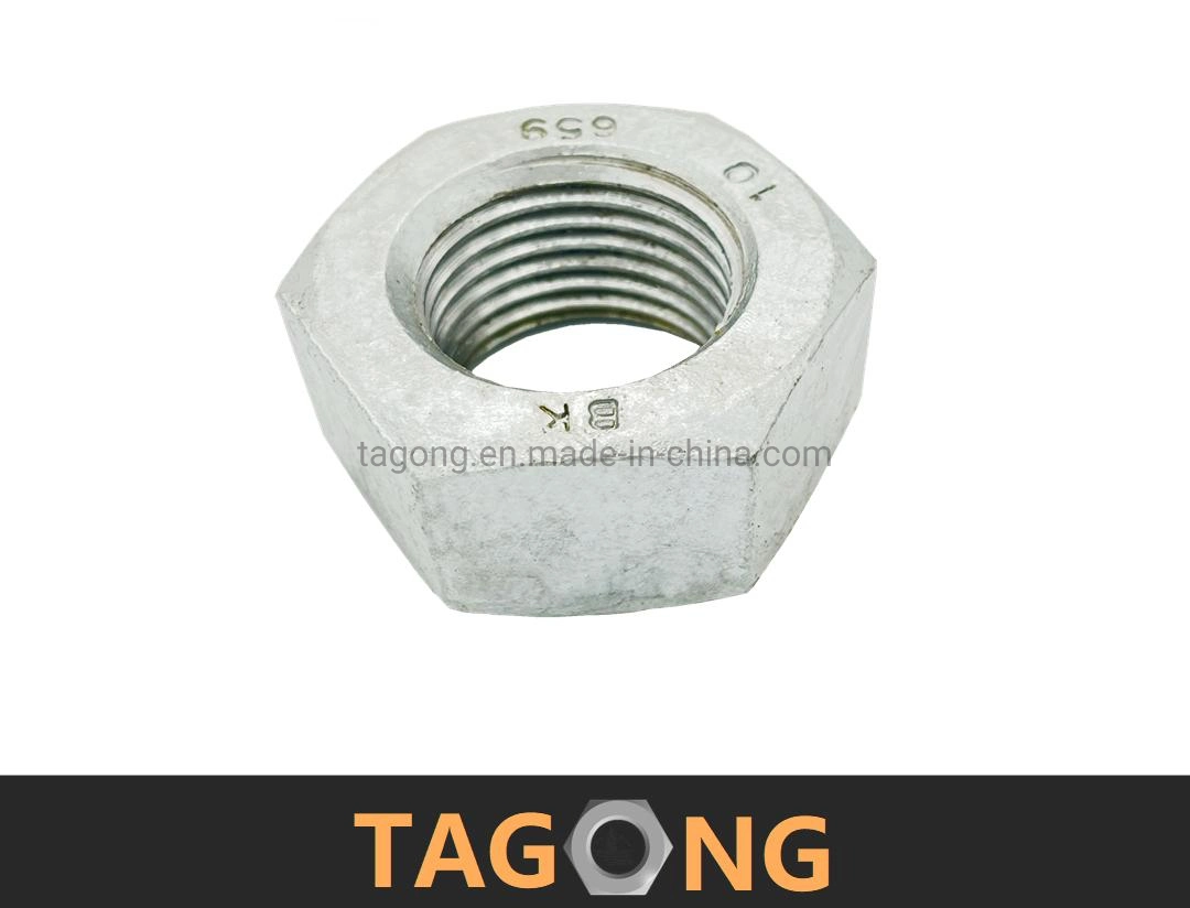 HDG Class 10 M24 Hex Nuts High Strength Heavy Nuts DIN6915