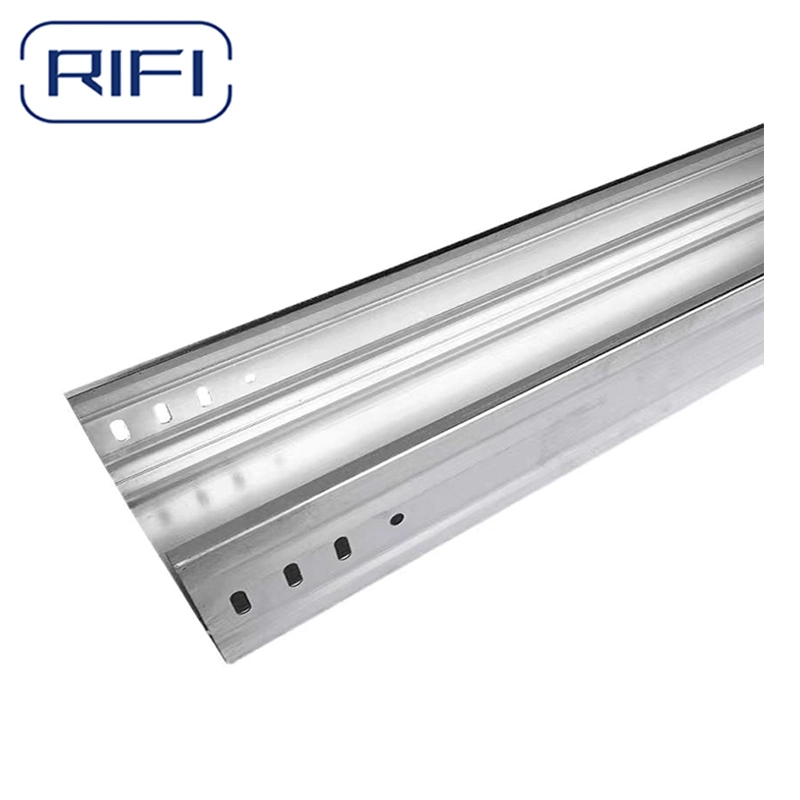 Cable Tray 100*50*1.2mm Waterproof Gi Galvanized Steel Electrical Cable Trunking